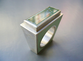 Silber 925 grüner Beryll Colorit